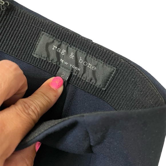 Rag & Bone Navy Blue Simone Slim Skinny Ankle Pants 2 - Picture 4 of 4